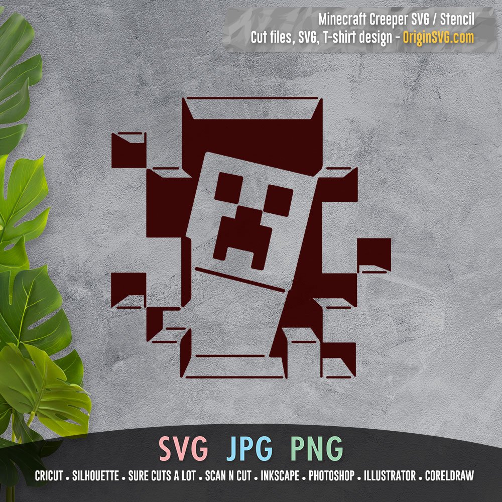 Download Minecraft Creeper Stencil Design Svg Origin Svg Art