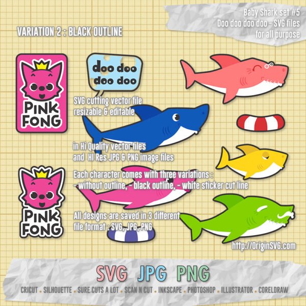 Baby Shark Set 5 - Doo doo doo doo - Image 2