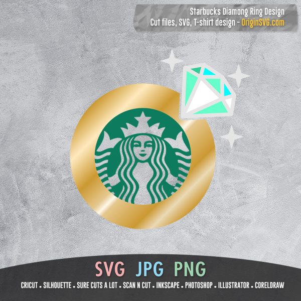 Starbucks diamond ring engagement ring