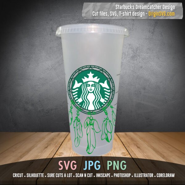 S-bucks Dreamcatcher Design Hand Drawn Coffee Cup - Image 2