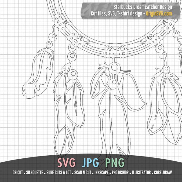 S-bucks Dreamcatcher Design Hand Drawn Coffee Cup - Image 3