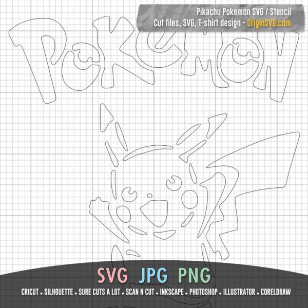 Pikachu with Pokeball and Pokemon Title Logo