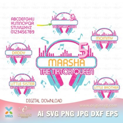 musical birthday svg