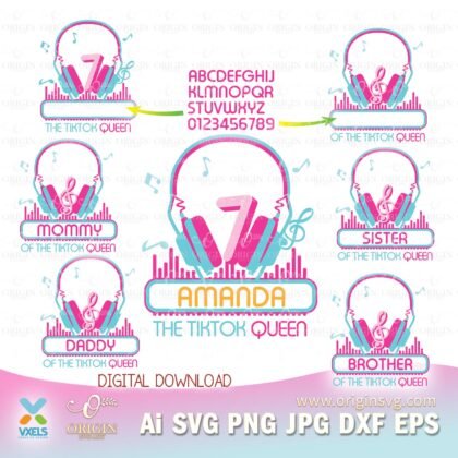 7 birthday girl svg