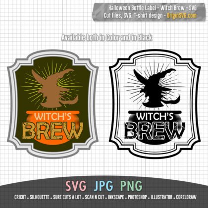 Bottle Label Witch's Brew