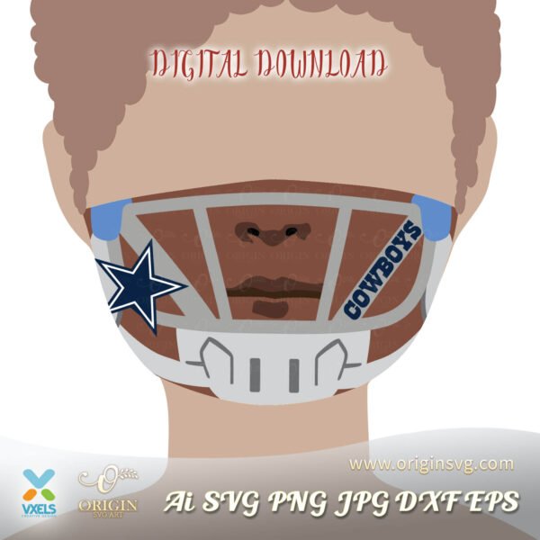 dallas cowboys face mask