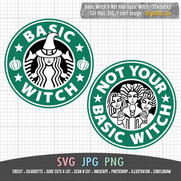 Basic Witch and Not Your Basic Witch Bundle Starbucks Logo Hocus Pocus