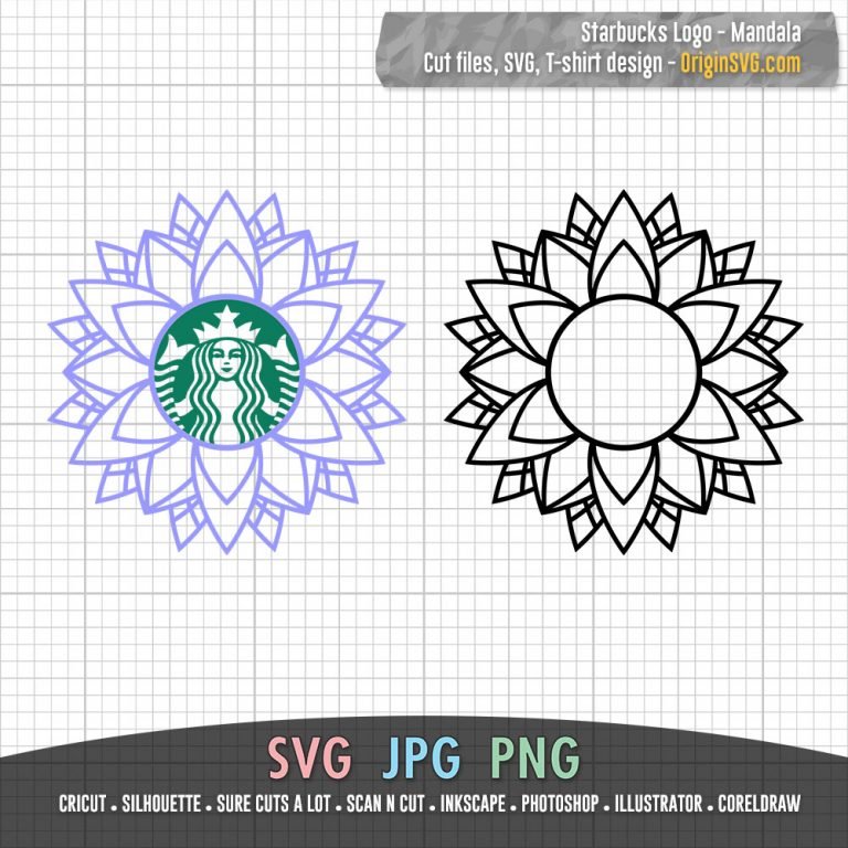 Download Starbucks Mandala Design #2 for Starbucks Cup - Origin SVG Art