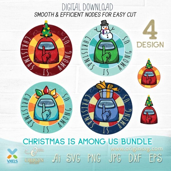 Christmas is Among Us SVG Bundle Set 1