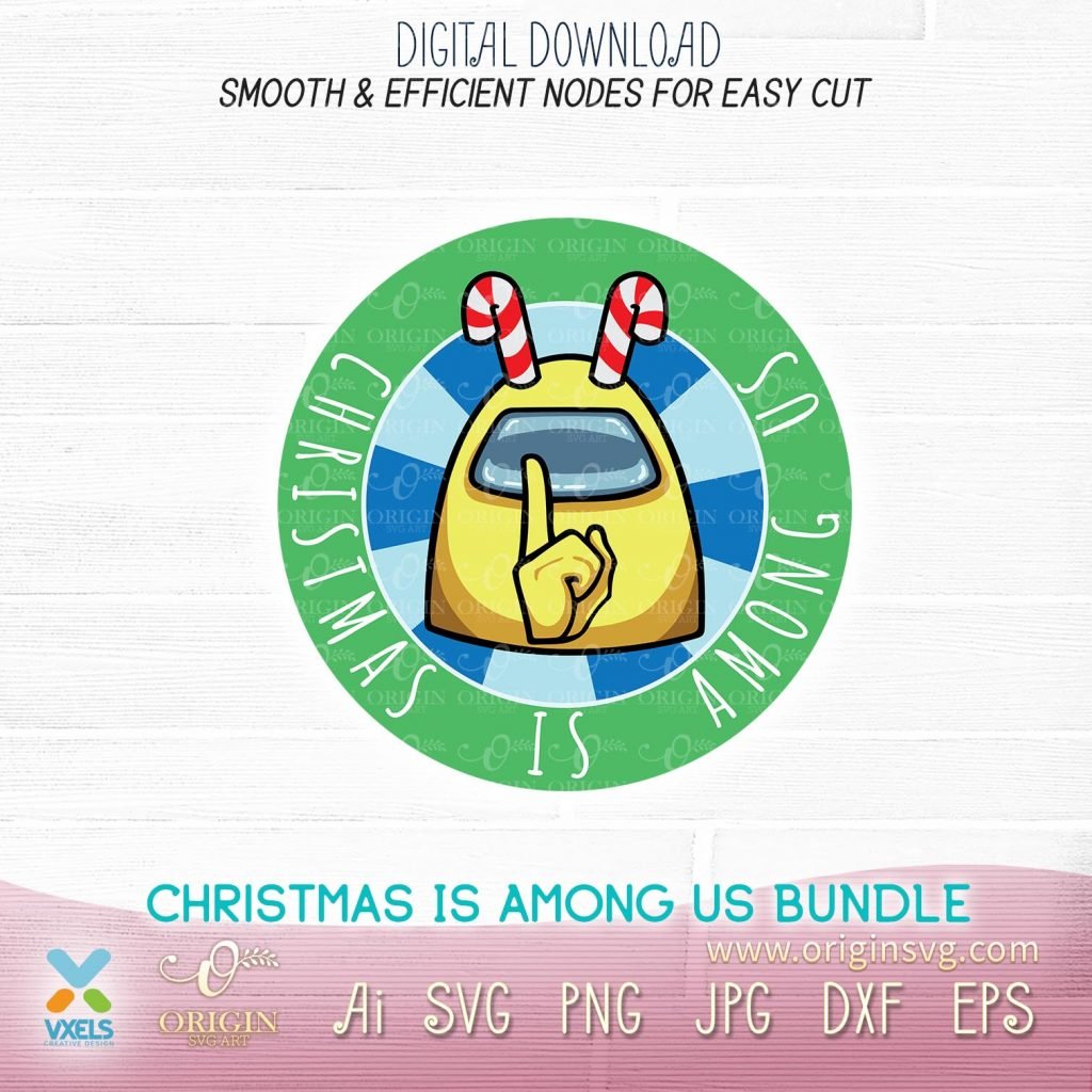 Download Christmas is Among Us + Halloween SVG Bundle Game Character