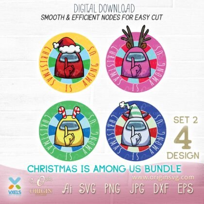 Christmas is Among Us SVG Cut file Bundle Set 2