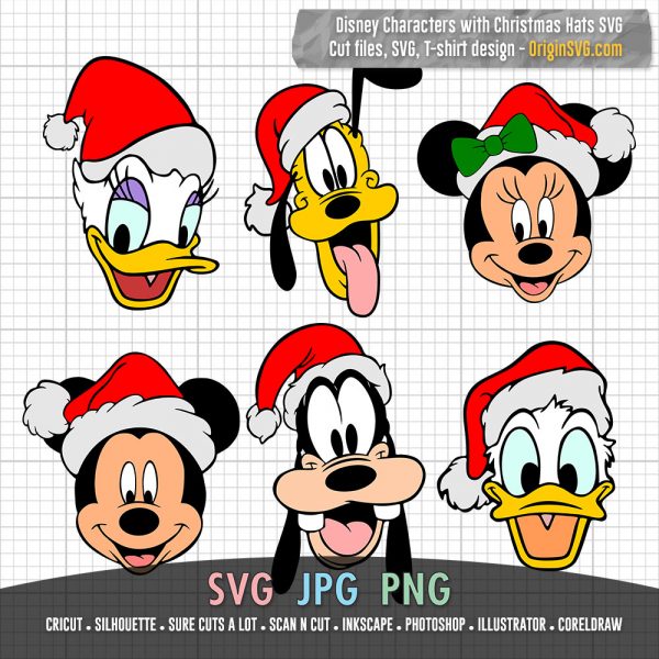 Mickey Donald Goofy Christmas Hat