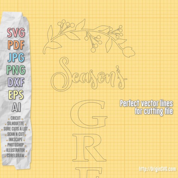 Season Greetings Vertical Sign