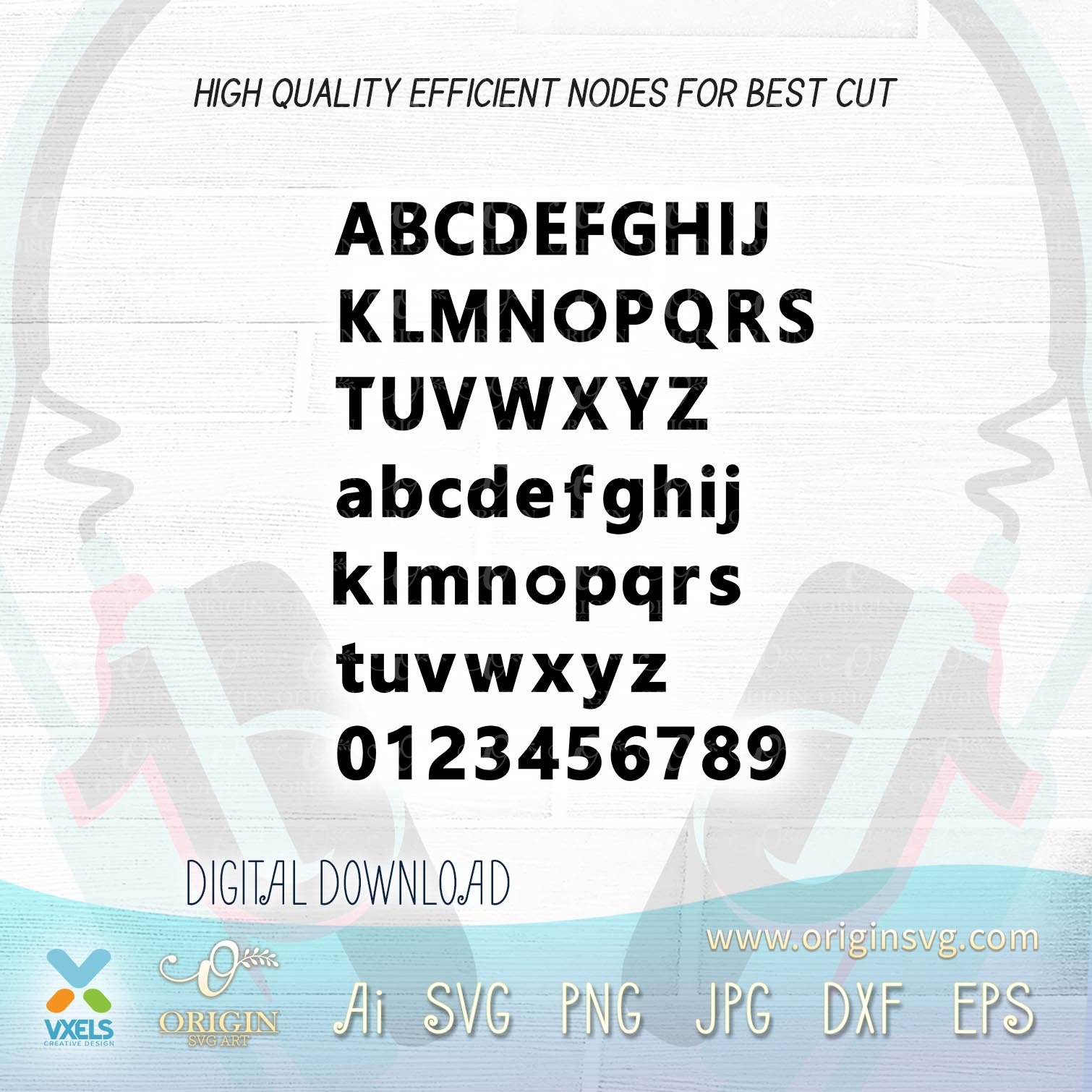 Tiktok Fonts Bundle SVG All in one Alphabet and Numbers Tik Tok 3 style