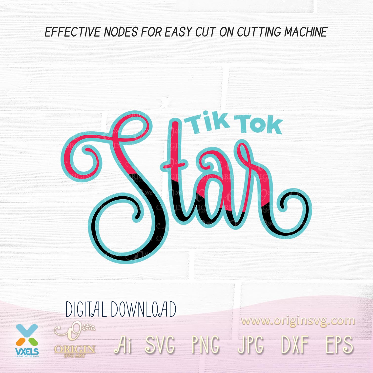 Download Tiktok Star Bundle SVG Tik Tok Musical Logotype Theme