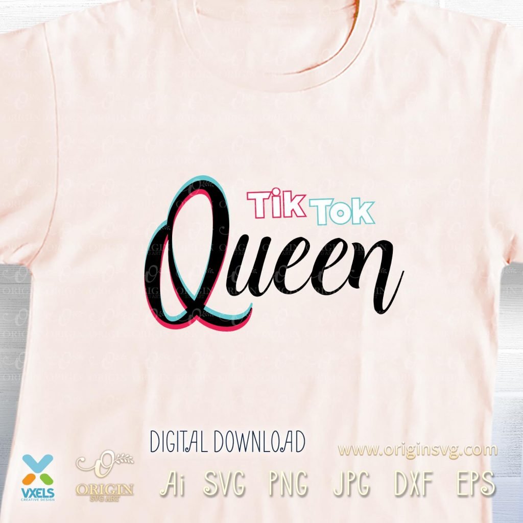 Download Tiktok Queen Bundle SVG Tik Tok Musical Logotype Cut File ...