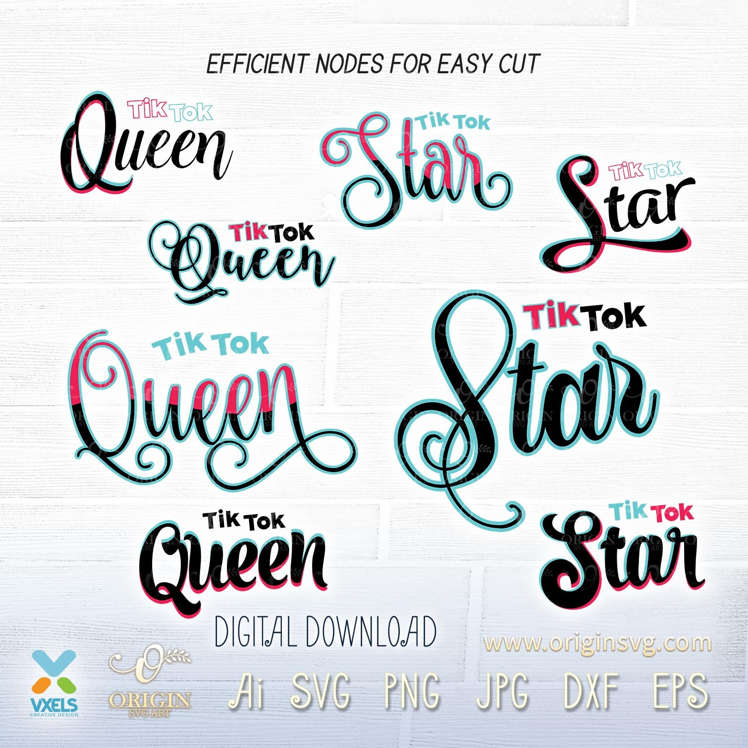 Download Tik Tok Queen Svg - Free SVG Cut File - Best Free Commercial Use Fonts