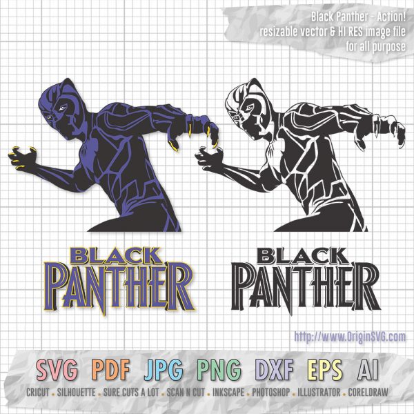 black panther SVG set 1