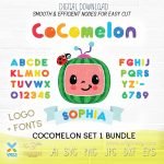 Download Cocomelon SVG alphabet custom name printable fonts PNG cricut image