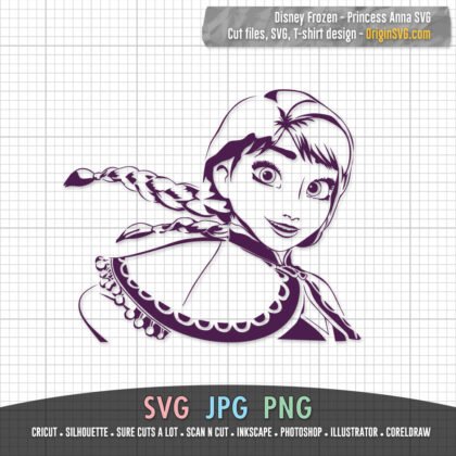 Princess Anna Disney Frozen SVG