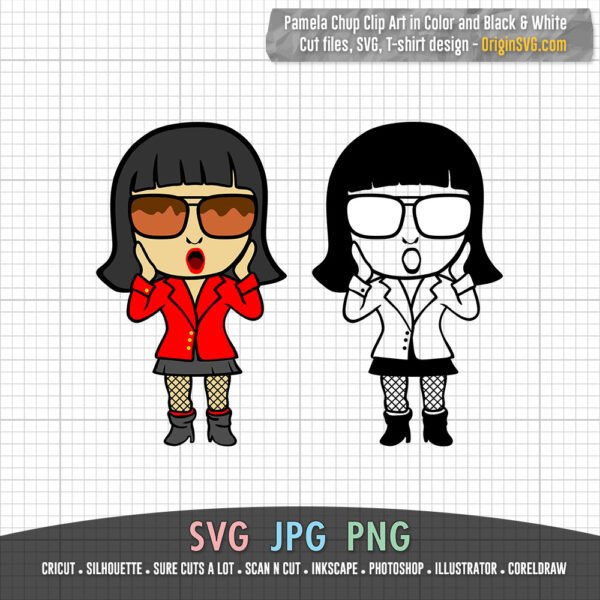 Pamela Chup SVG Color and BW - Image 2