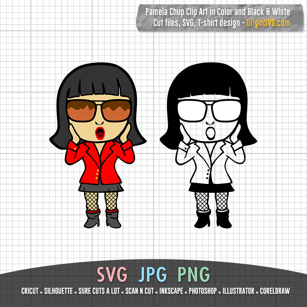 Pamela Chup SVG Color and BW - Origin SVG Art