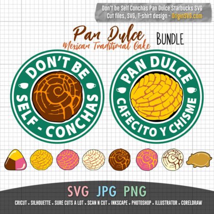 pan dulce starbucks SVG bundle