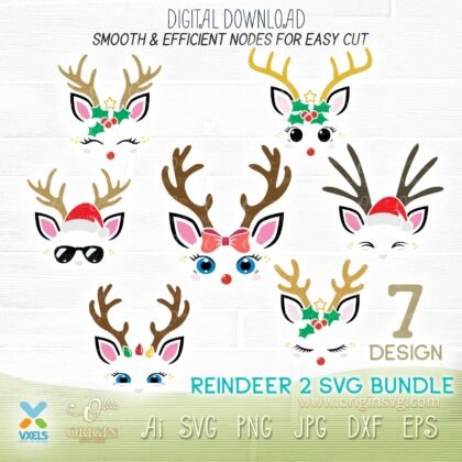 reindeer svg cut