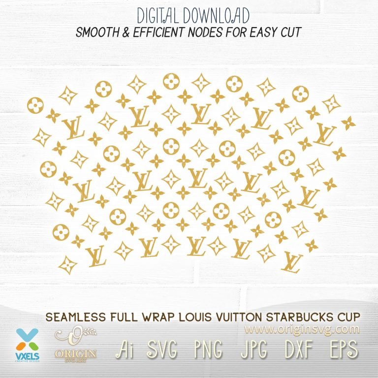 Louis Vuitton Starbucks Tumbler Full Wrap LV Pattern Cup ...