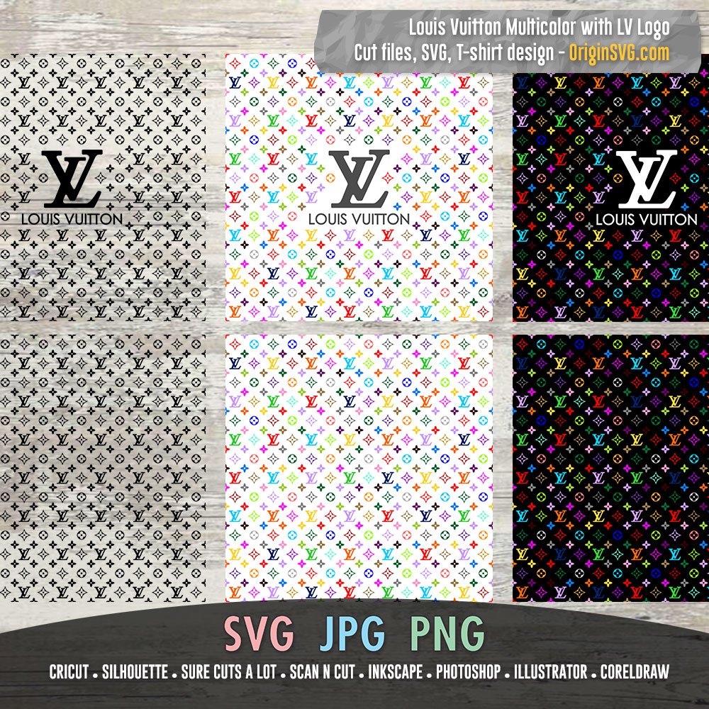 Lv With Supreme Seamless Pattern SVG, Lv With Supreme Pattern PNG