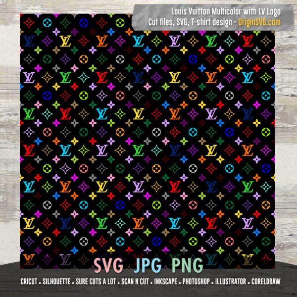 L and V Pattern Multicolor with L and V Logo - Image 7