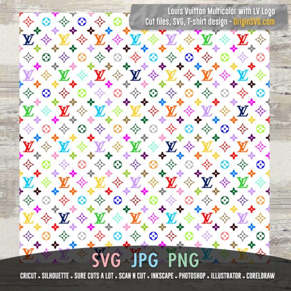 L and V Pattern Multicolor with L and V Logo - Image 6