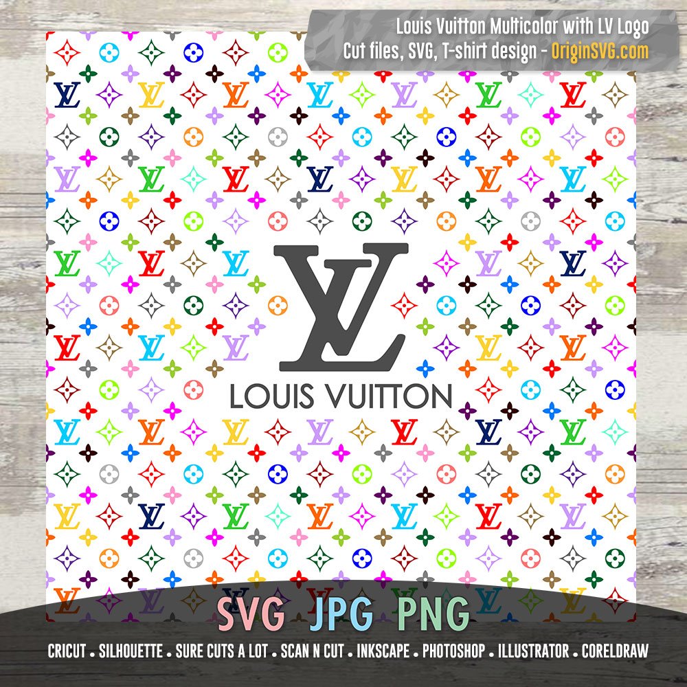 Louis Vuitton Pattern SVG  Colorful Louis Vuitton Pattern Vector Lou