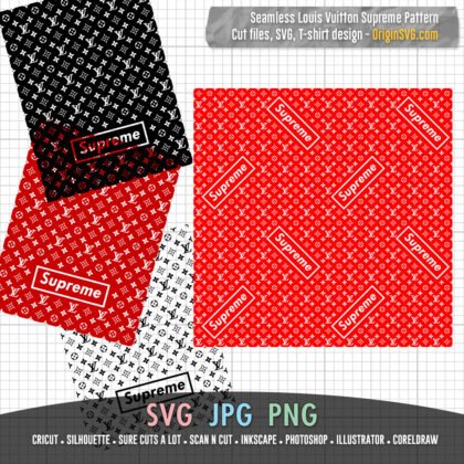 seamless LV pattern Supreme