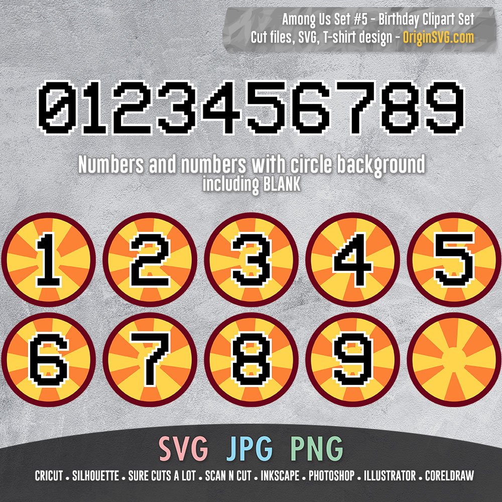 Among Us Set #5 - Birthday Theme Among Us Clip Art - Image 6