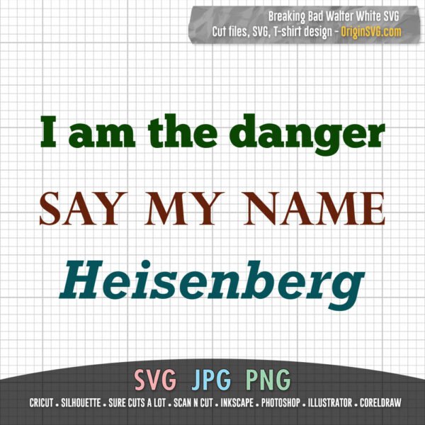 Breaking Bad Walter White Heisenberg SVG Cut Files - Image 3