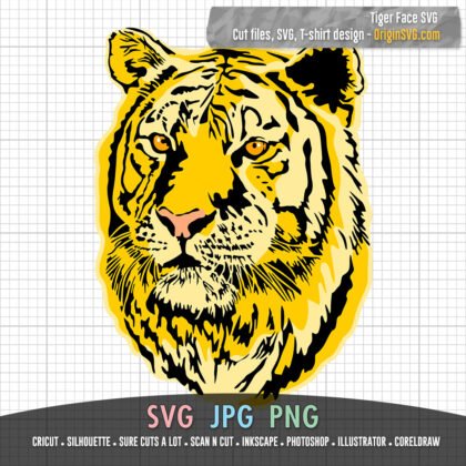 tiger face SVG