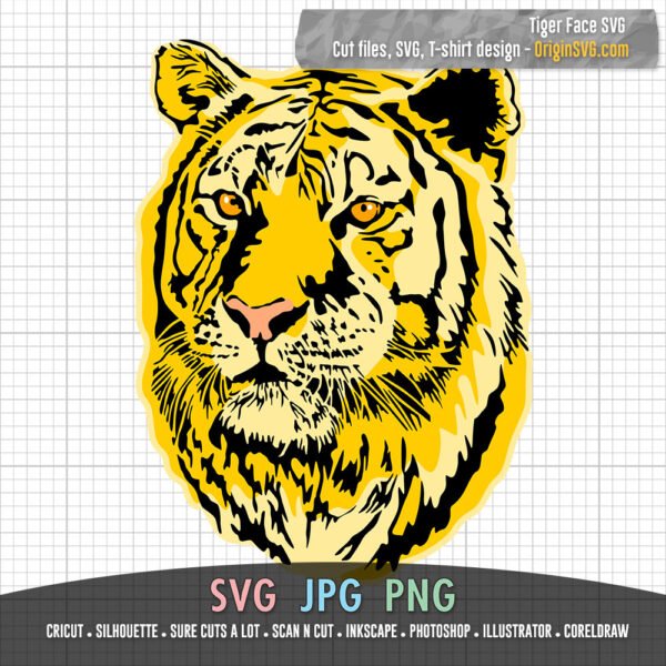 tiger face SVG