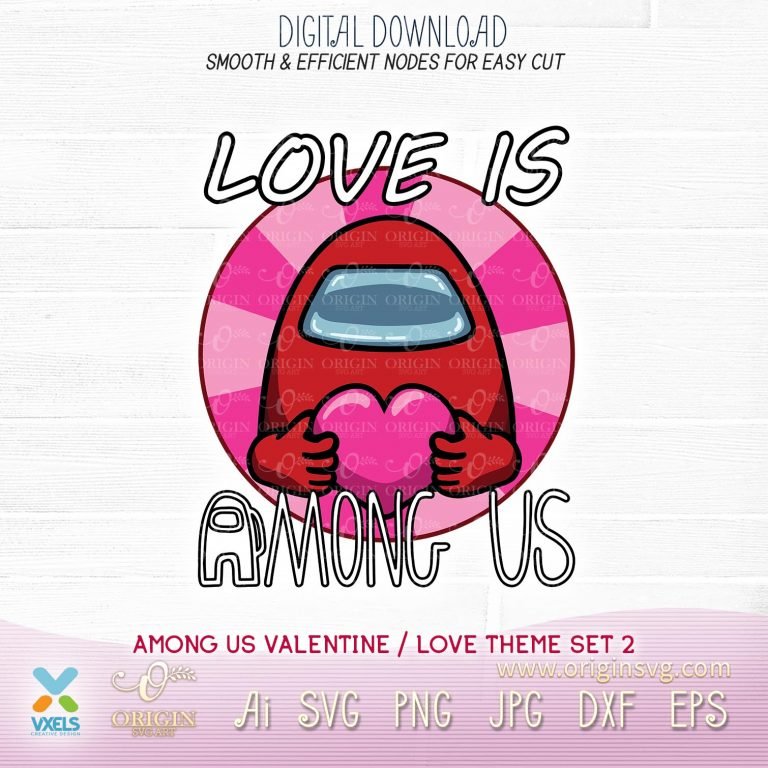 Download Valentine Among Us svg cutting file for cricut Set 2 Love Valentines Day
