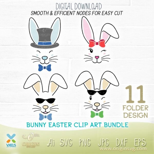 bunny easter svg cut