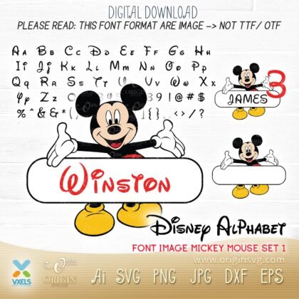 disney alphabet svg