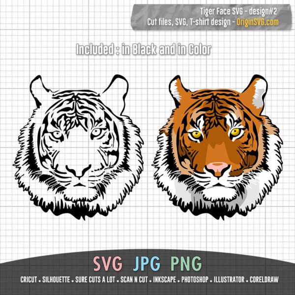 tiger face SVG