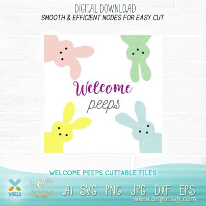 welcome peep svg