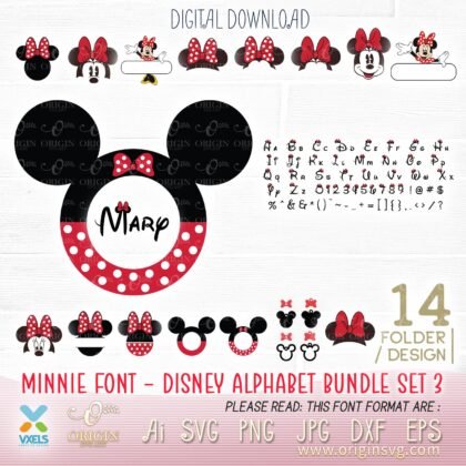 disney alphabet minnie