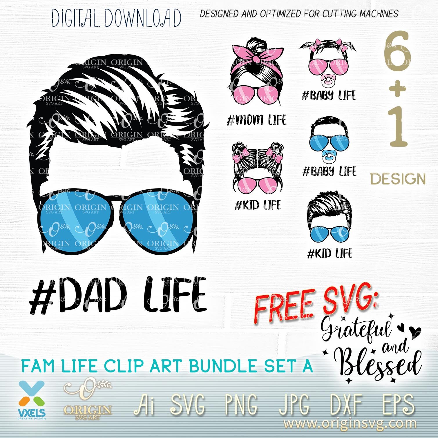 Download Fam Life Svg Dad Mom Life Svg Kids Svg Bun Hair Baby Boy Girl Family Life Bundle