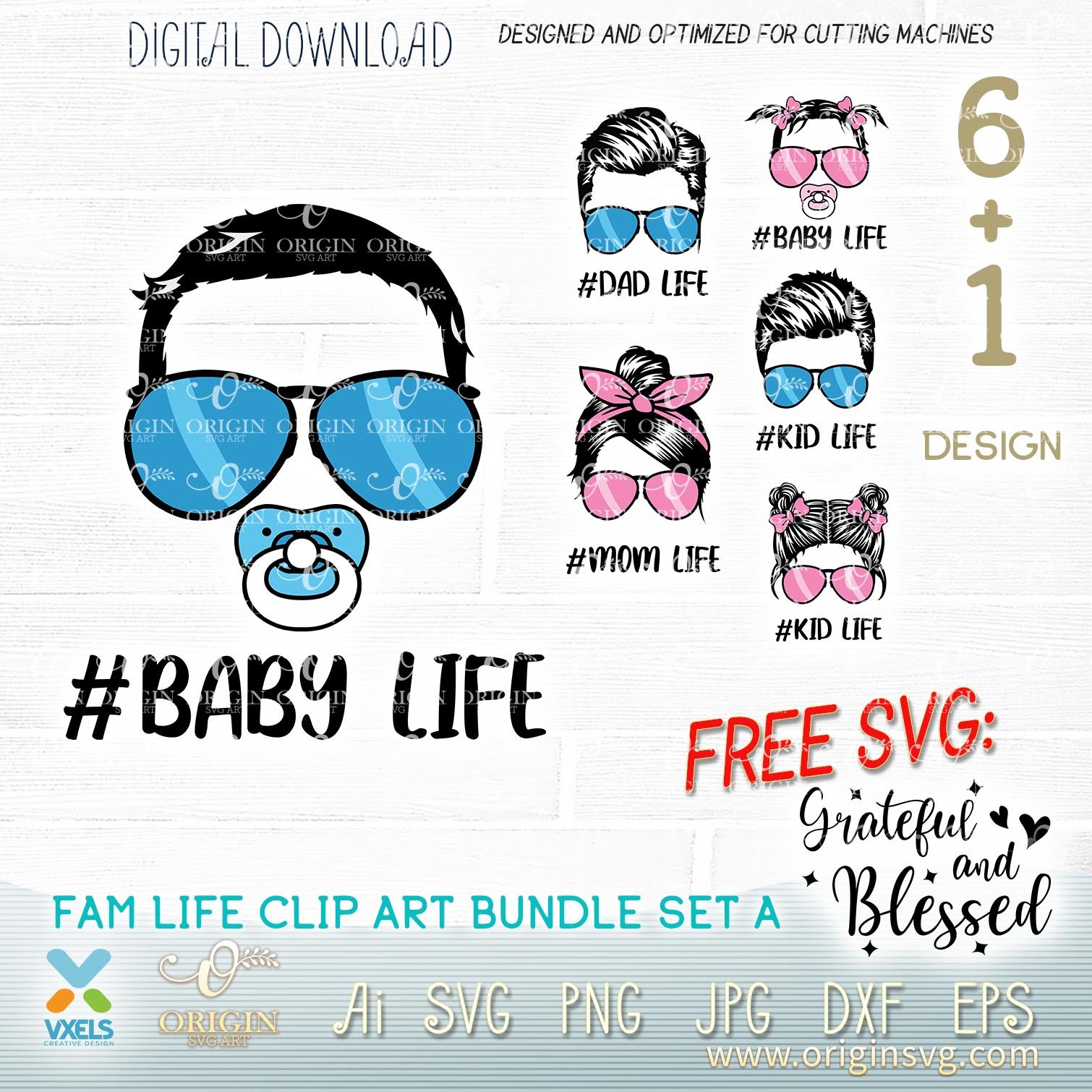 Download Fam Life Svg Dad Mom Life Svg Kids Svg Bun Hair Baby Boy Girl Family Life Bundle