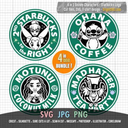 disney character starbucks logo
