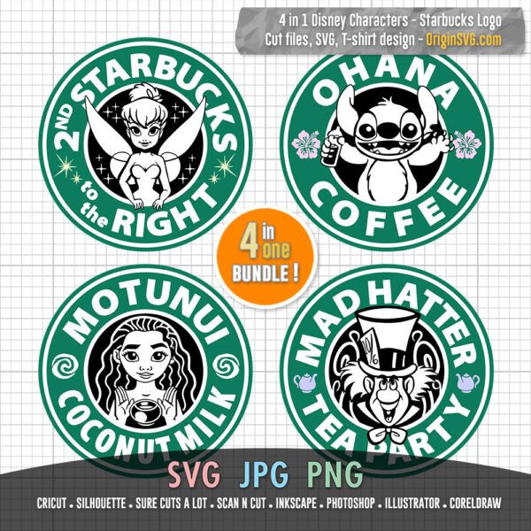 disney character starbucks logo
