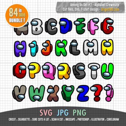 Crewmate Among Us Alphabet ABC