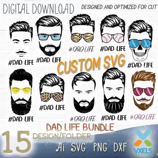 dad life svg bundle